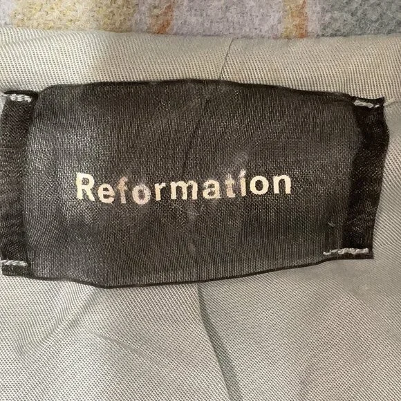 Reformation Templeton Short Coat - Blue - S